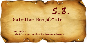 Spindler Benjámin névjegykártya