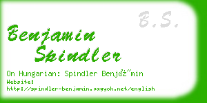 benjamin spindler business card